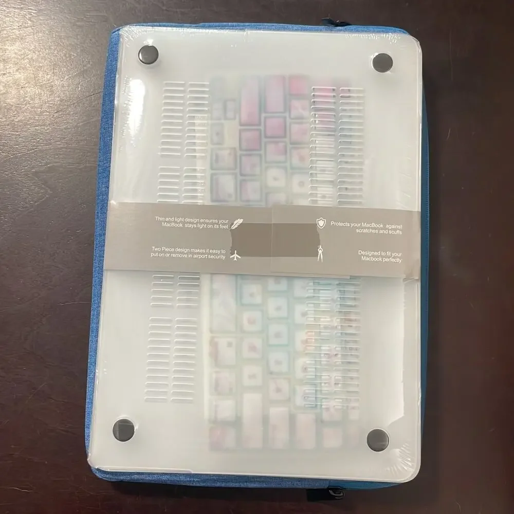 MacBook Air 13” shell and blue soft case